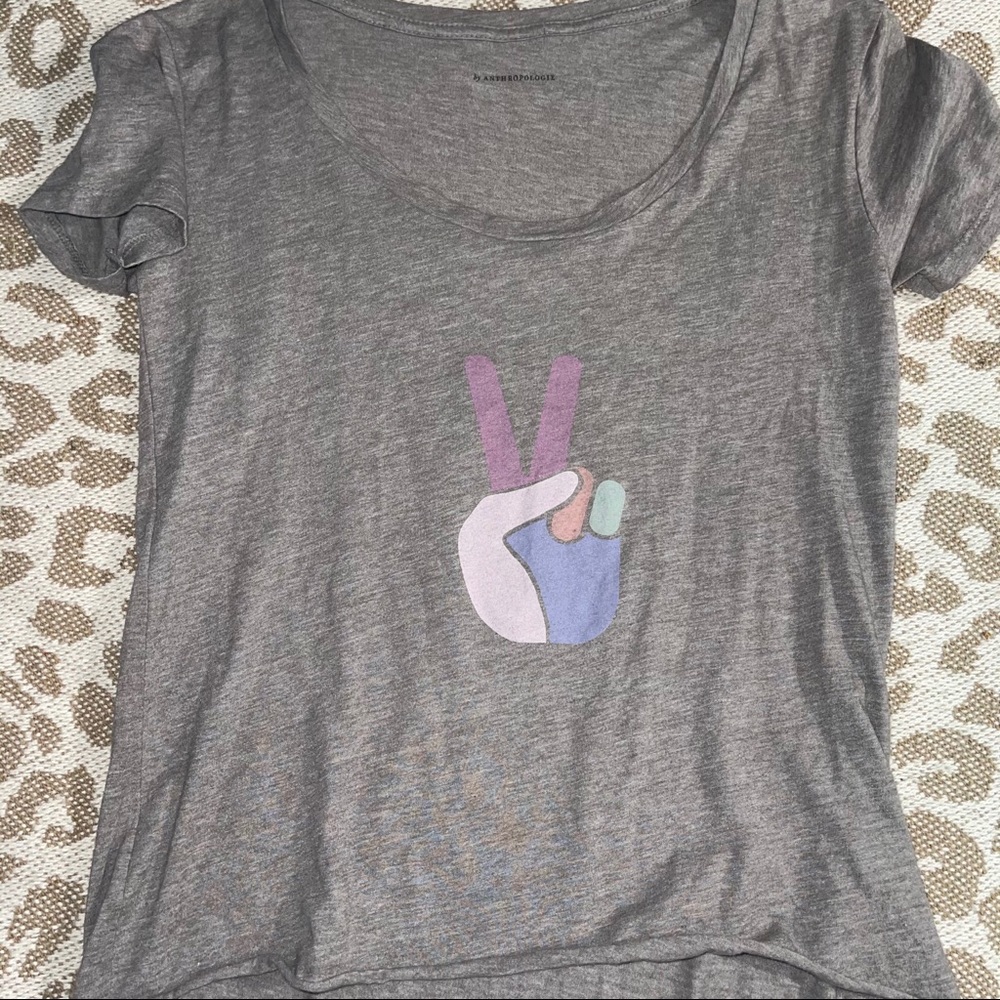 Anthropologie Peace T Shirt
